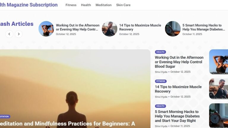 Health Magazine Subscription: Your Comprehensive Online Resource for the Latest News and Insights